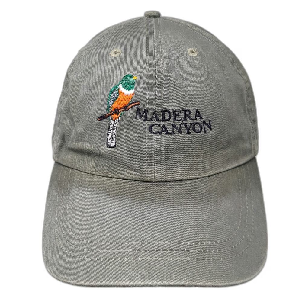 Fahrenheit Baseball Cap Green One Size Madera Canyon Bird Embroidered Strap Hat